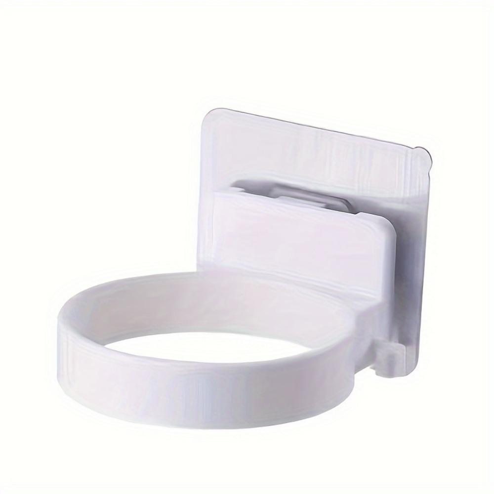 1pc Adhesive Hair Dryer Rack, Punch-free Bathroom Blow Dryer Shelf, Wall-mounted Electric Hair Dryer Hanging Rack, Storage Artifact