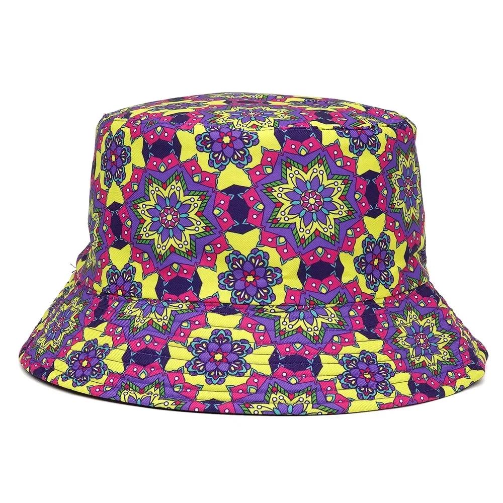 Unisex Cartoon Panama Bucket Hats Animal Letter Print Fisherman Hat For Women Men Spring/Summer Reversible Cap