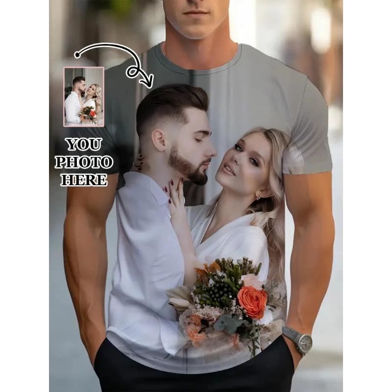 3D Printed Custom T-Shirts Summer Plus Size Tee Shirt Design For Drop Shipping Wholesale Unisex Tops Custom Diy Photo Men Shirts
