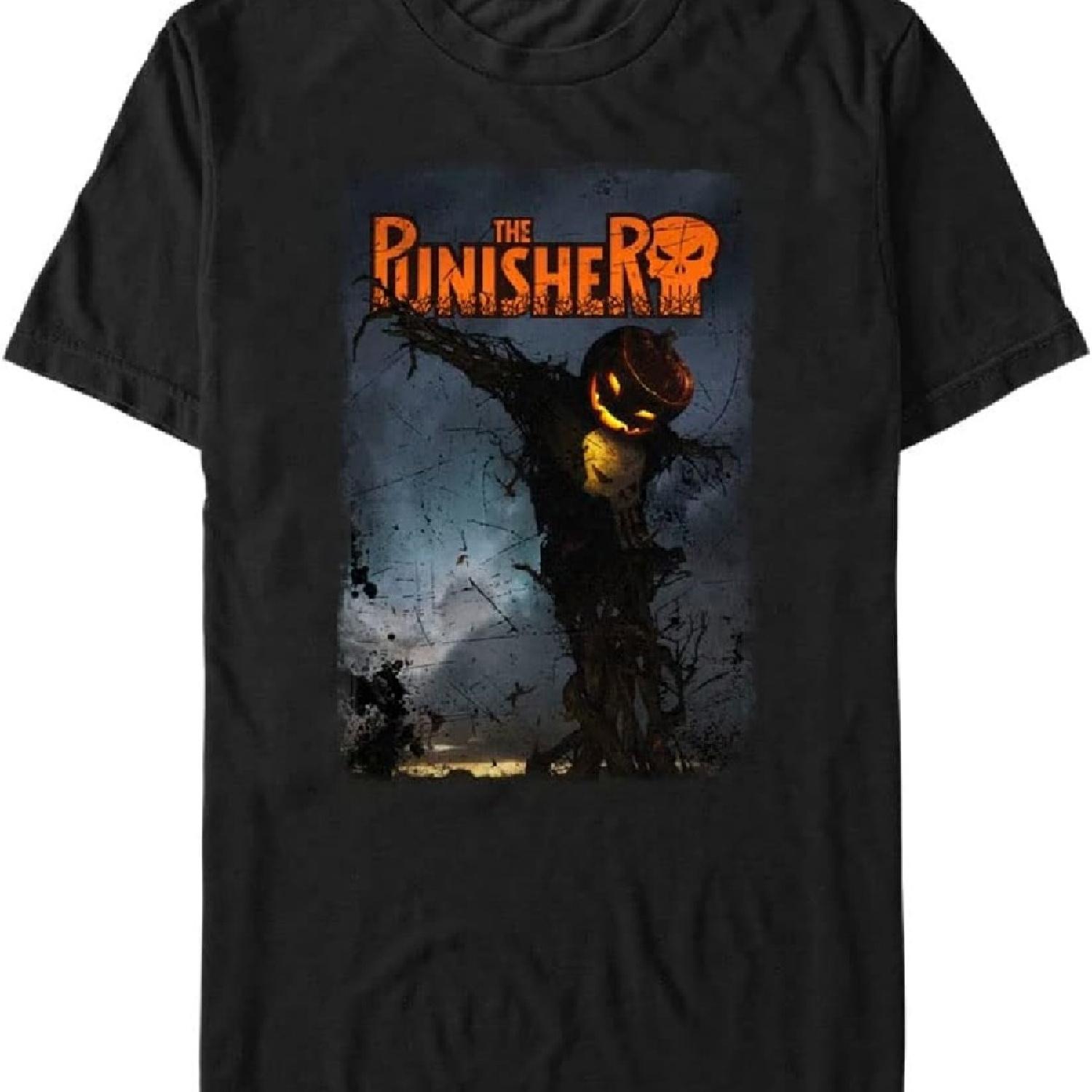 

Marvel Большие и высокие Классический Каратель Пугало Мужские топы Футболка с коротким рукавом XXXXXL чёрный