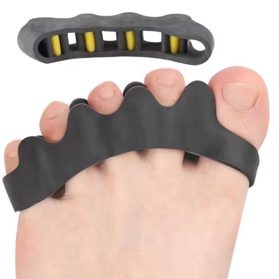 1 Paire Séparateur d'orteils Correcteur de pied Écarteurs Souples Élastiques Réglables Design à Cinq Trous Soulage les Cors aux Orteils, les Orteils en Marteau Accessoires Respirants pour le Soin des Pieds