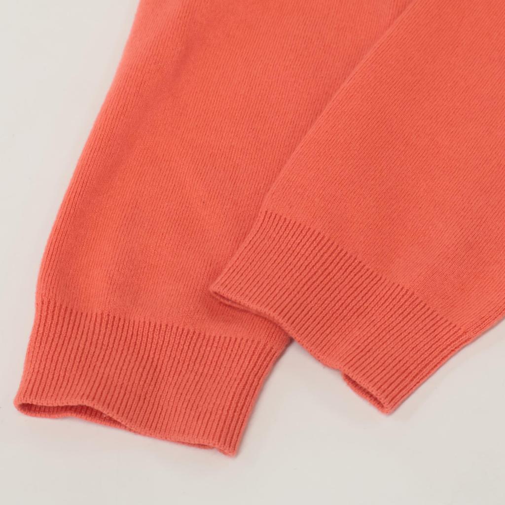 CABaN 39-02-34-02001 Orange Cotton x Cashmere Crew Neck Button Knit Cardigan tops XS OrangeUsed