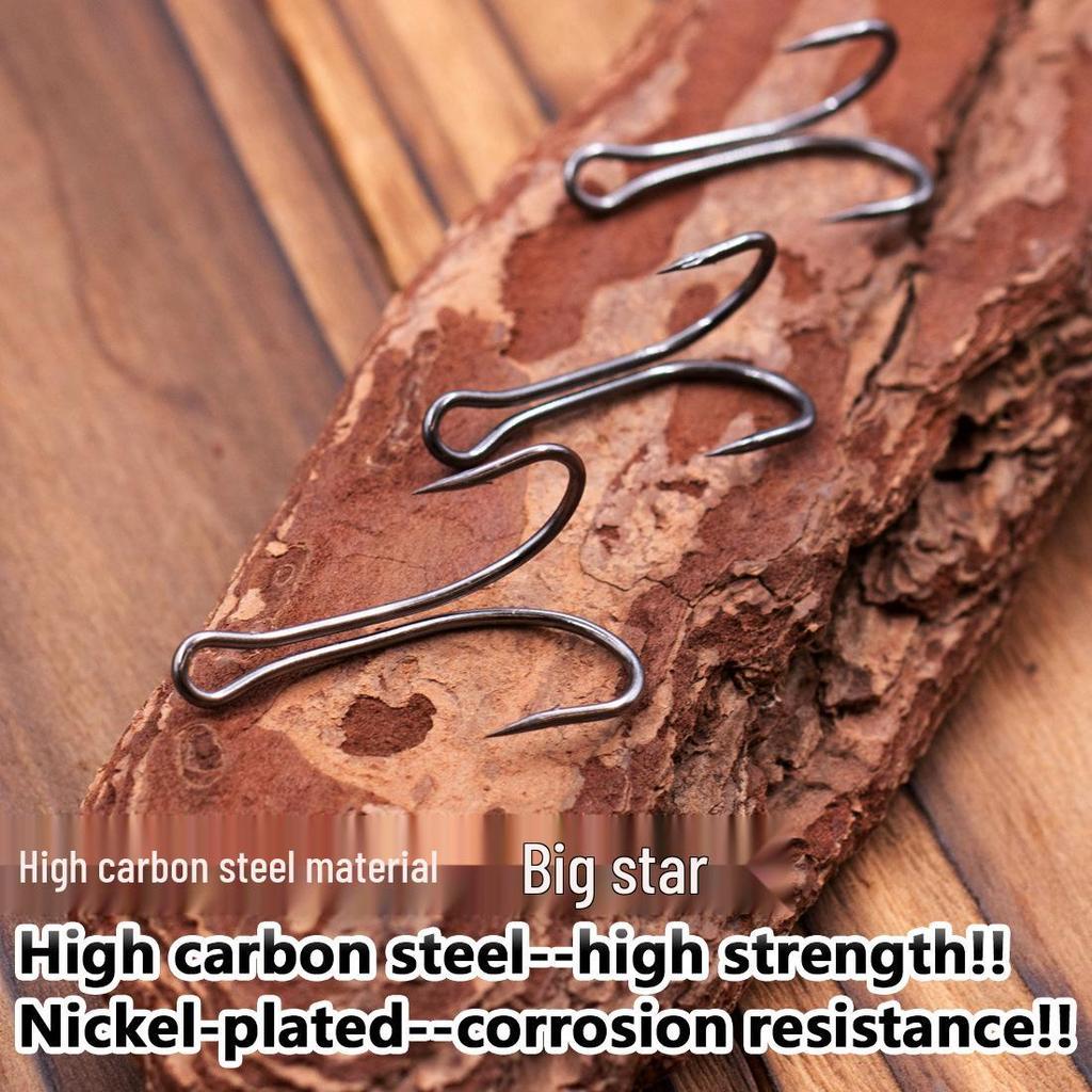 Stacheliger Thunderfrosch-Doppelhaken aus Kohlenstoffstahl - Angelzubehör