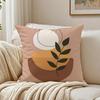 Trend Rustic Geometric Floral Pillow Case Organic Short Plush Cushion Covers Breathable Washable WrinkleResistant
