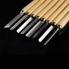8pcs Wood Lathe Chisel Set, Woodworking Turning Tools Gouge Skew Parting, with Wood Handle and Steel , for Carpenters Carvers Artists