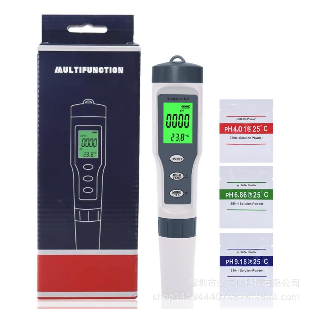 

0-60.0℃ 3 in 1 PH Meter 1-19999ppm Water Quality Monitor Tester Test Drinking Water
