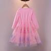 Frozen Elsa Princess Autumn Dress: 2021 Girls' Long Sleeve Mesh Skirt