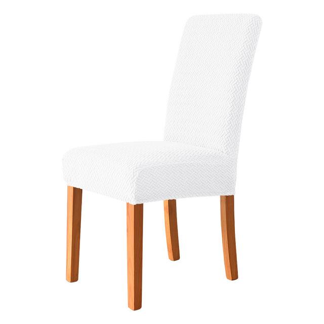 New T -Jacquard Chair Cover Elastic Solid Color Chair Covers For Dining Room Hotel Use Home Ornamental Washable Design Anti -Dirty Seat Protectors
