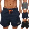 Badehose für Herren, schnelltrocknende Badeshorts für den Strand mit Netzstoff und Tasche