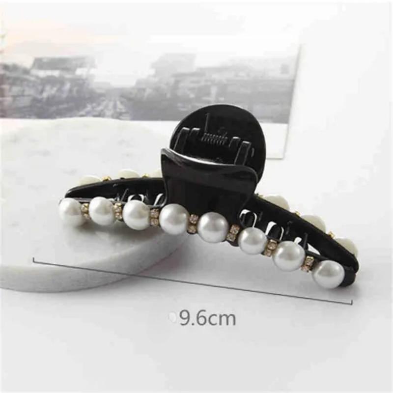 

1 шт. Белые жемчужины Стразы Украшение Головной убор Заколка Женские Модные Заколки для волос чёрный