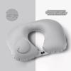 Inflatable U-shaped Travel Neck Pillow - Portable, Ergonomic, Height-Adjustable, Storable Milk Silk Design