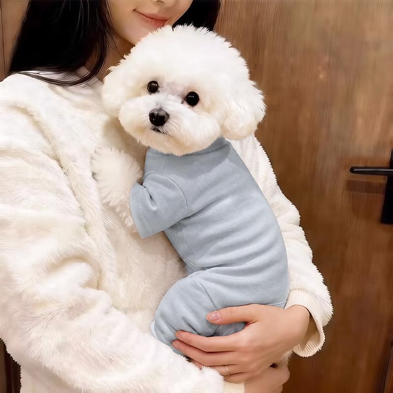 Dog German velvet warm four-legged clothes autumn and winter than bear teddy small dog cat pet bottoming shirt loungewear