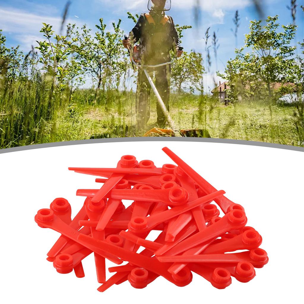 Home String Trimmer Power Tool Part Plastic Blades Outdoor Living Replacement For Garden Battery Grass Easy Cut Li-18/23R 100pcs