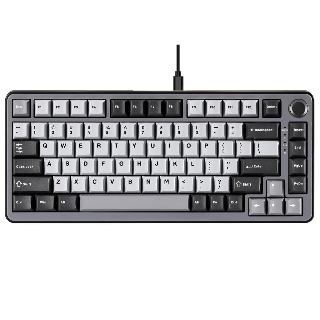 YUNZII RT75 Rapid Trigger Mechanical Gaming Keyboard with TKL Magnetic RGB Wired Layout PBT Adjustable Actuation Gateron Silky Switches, USB, Compact,