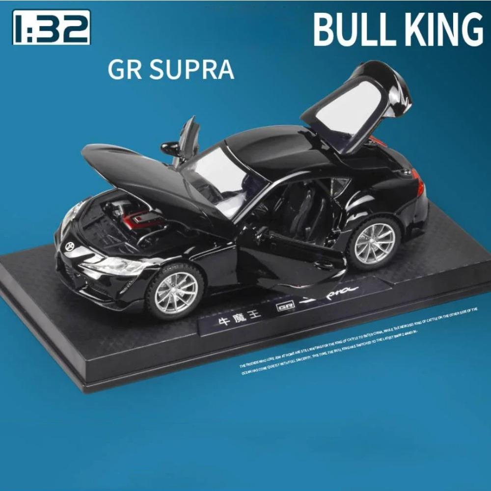 

1/32 масштаб колеса литой металлический автомобиль модель со светом и звуком совершенно новый спортивный автомобиль Toyota Supra инерционный автомобиль литые игрушки чёрный