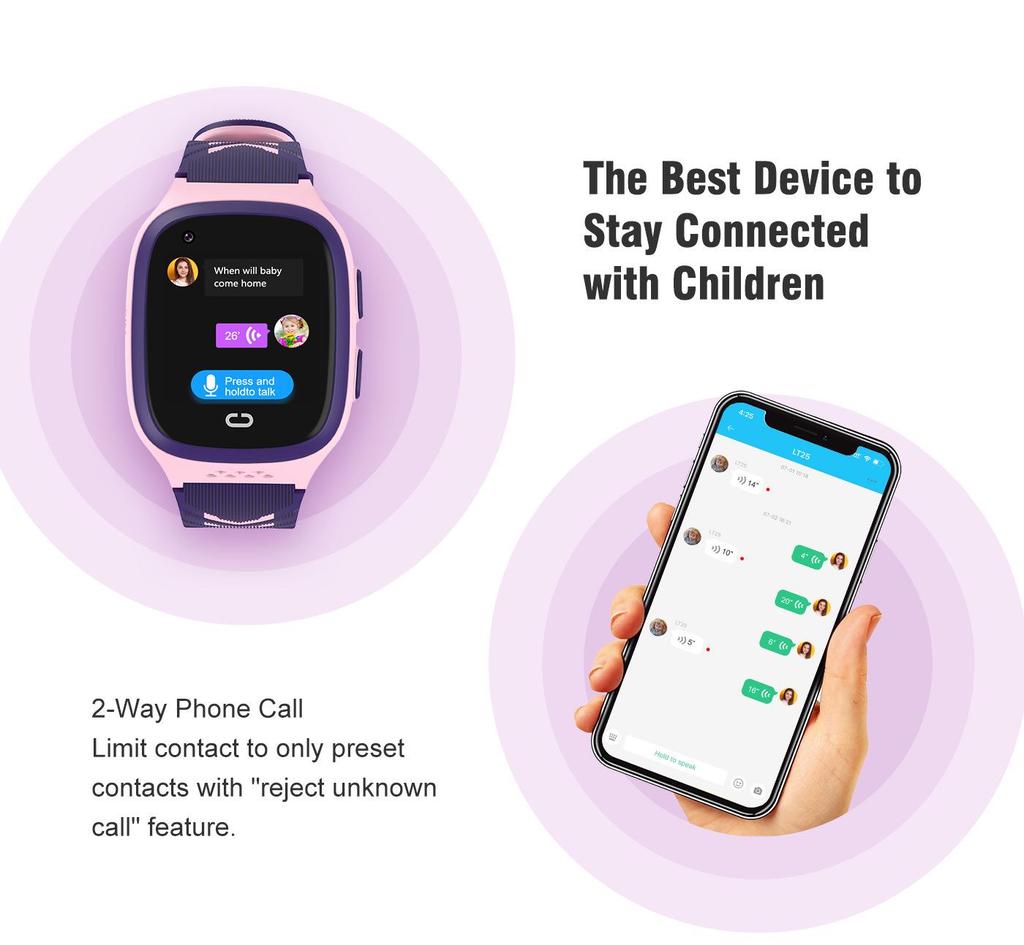 LT31 Kids' Smartwatch with Video Call & GPS for Primary School Students
