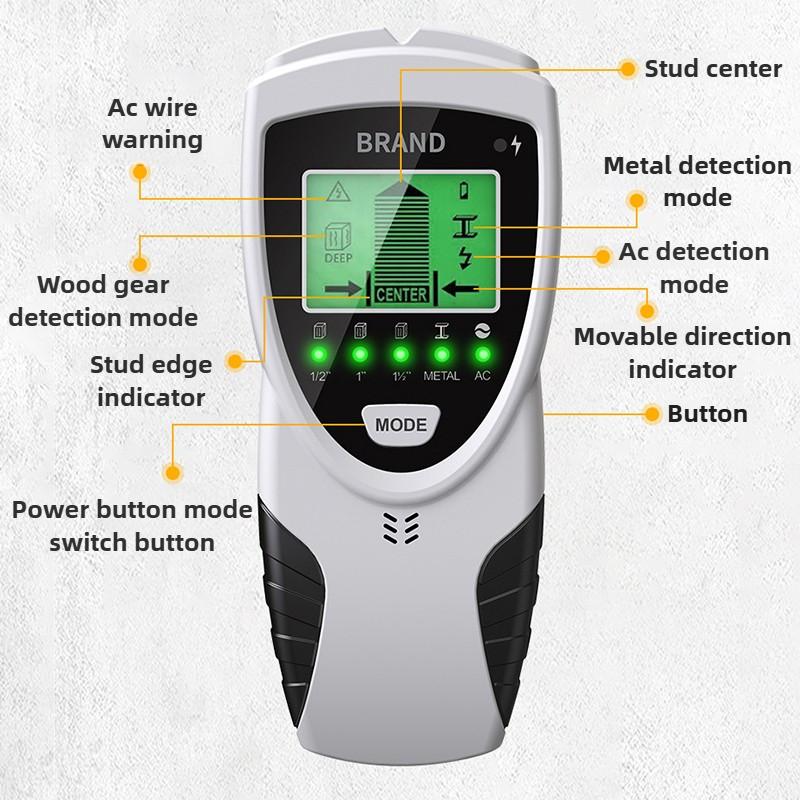 Portable Metal Detector Handheld Wall Metal Detector Wood Current Metal Detecting Accessories Professional Detecting Device