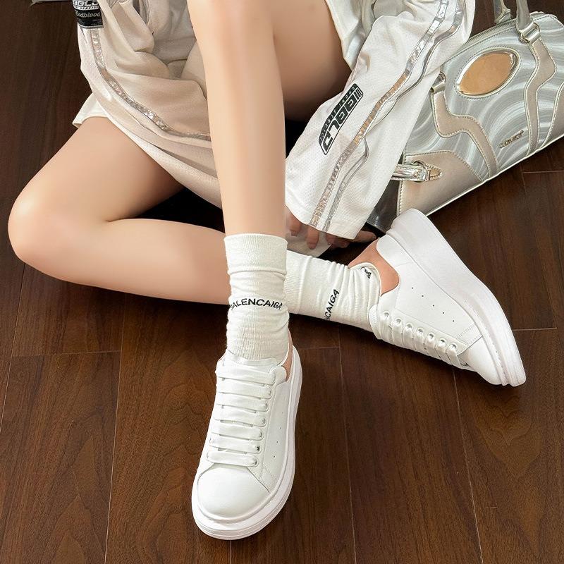 Thick-soled heightening little white shoes women's autumn new leather breathable comfortable versatile classic casual board shoes