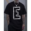 Front E-print round-neck short-sleeved T-shirt made of comfortable and breathable fabric featuring a casual style