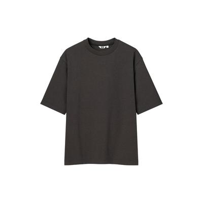 Uniqlo Solid Color Round Neck Casual Loose Short Sleeve T-Shirt Unisex Tops 461914-09