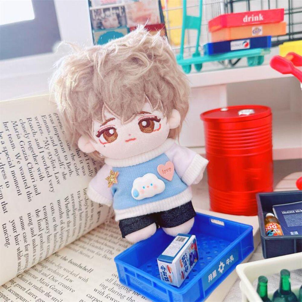 Cotton Jeans Material Doll Clothes Mini Cloud Rabbit Raglan  10cm Cotton Stuffed Doll
