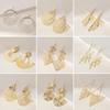 European and American Multi-Layer Hollow Metal Geometric Tassel Earrings