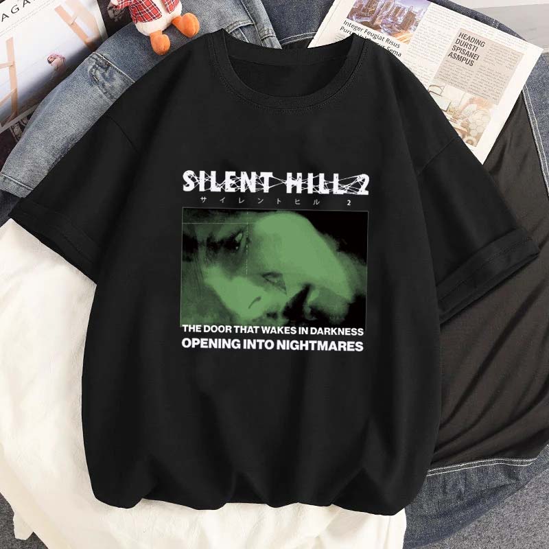 Game Silent Hill Graphic Printed T-shirt Fashion Men Short Sleeves Tshirt Summer Women Casual O-Neck Streetwear T Shirt Tops