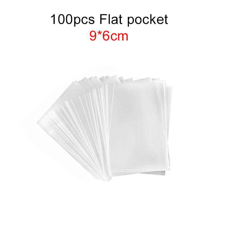 100pcs/set Lollipop Packaging Bag Set Paper Stick Flat Pocket Zip Ties DIY Household Kitchen Supplies Festival Gift Candy TMZ