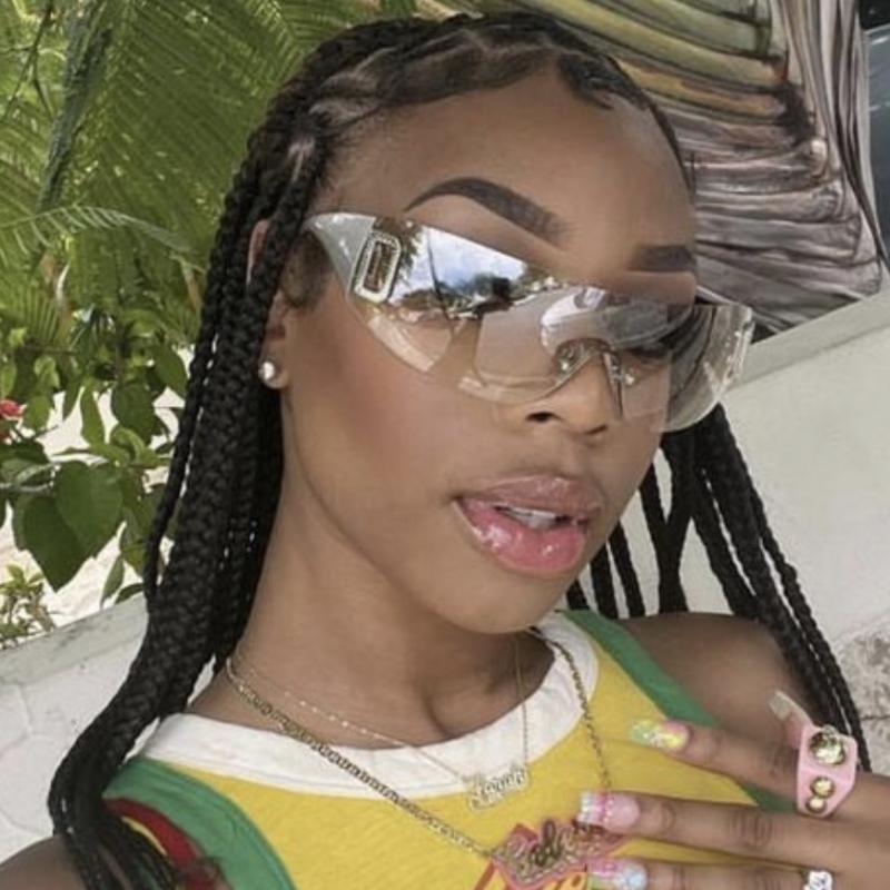 Punk One Piece Sunglasses Y2k Luxury  Wrap Around Sun Glasses 2000's Shades Eyewear UV400 Female Designer Gafas De Sol