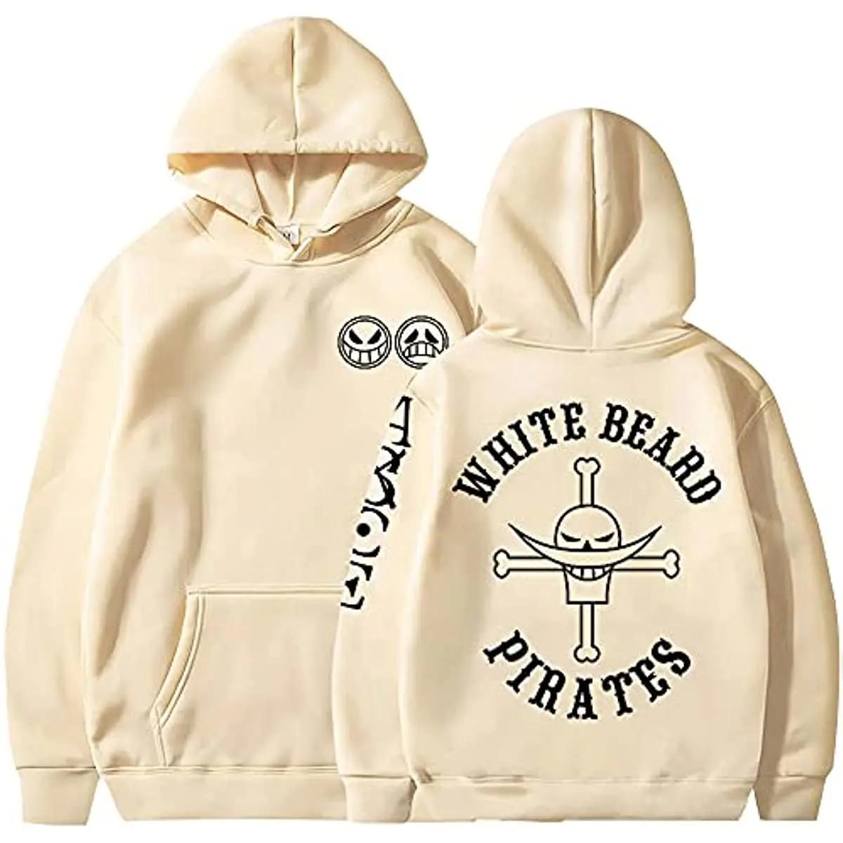 

Spring Autumn Men Fashion Hoodie MONKEY D LUFFY Clothing Casual Hooded Solid Color Streetwear Male Cartoon One Piece Pullover S хакі