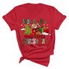 Christmas Printed Fashionable Women's T-shirt Christmas Trend Pure Cotton Casual Sportswear T-Shirts Women’s