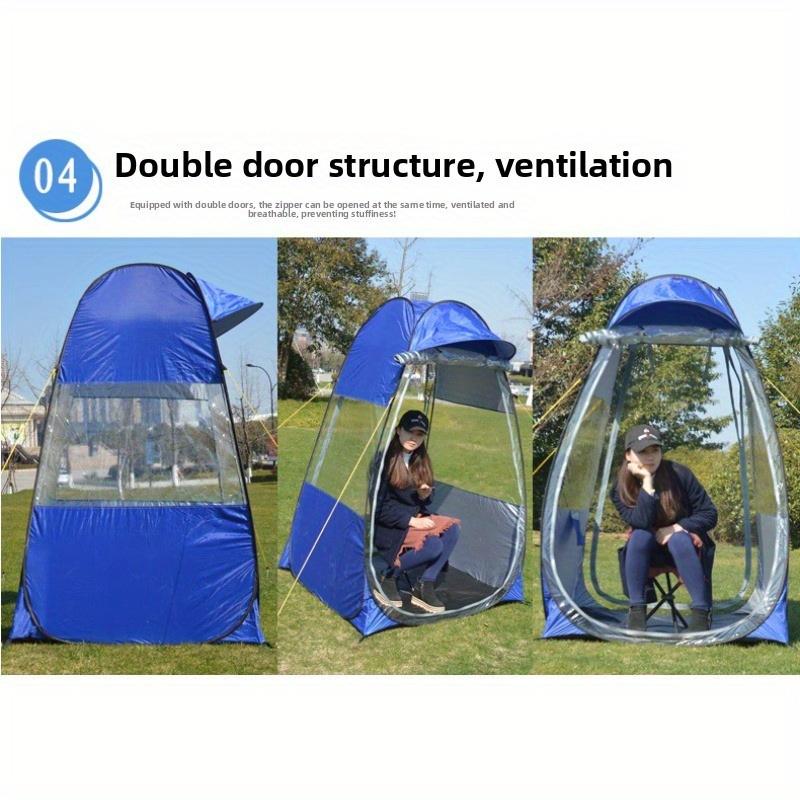 Tienda de pesca para exteriores individual impermeable parasol automática de montaje rápido a prueba de viento doble puerta