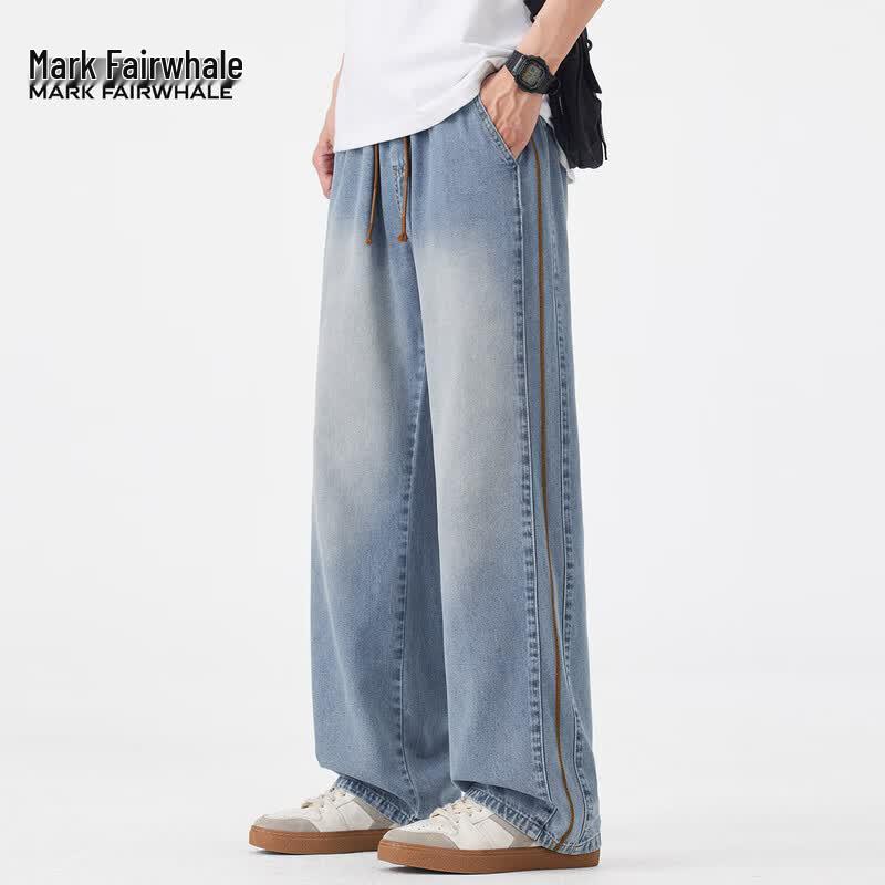 Mark Fairwhale Men s Premium Ice Silk Straight-Leg Jeans 2XL