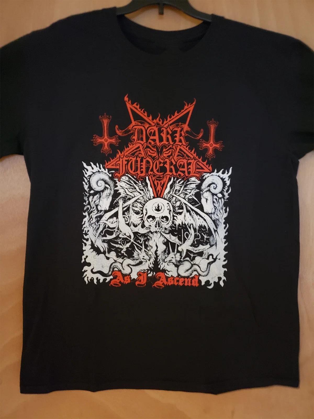 Dark Funeral Band Black T-Shirt Cotton Unisex Short Sleeve XXXXL