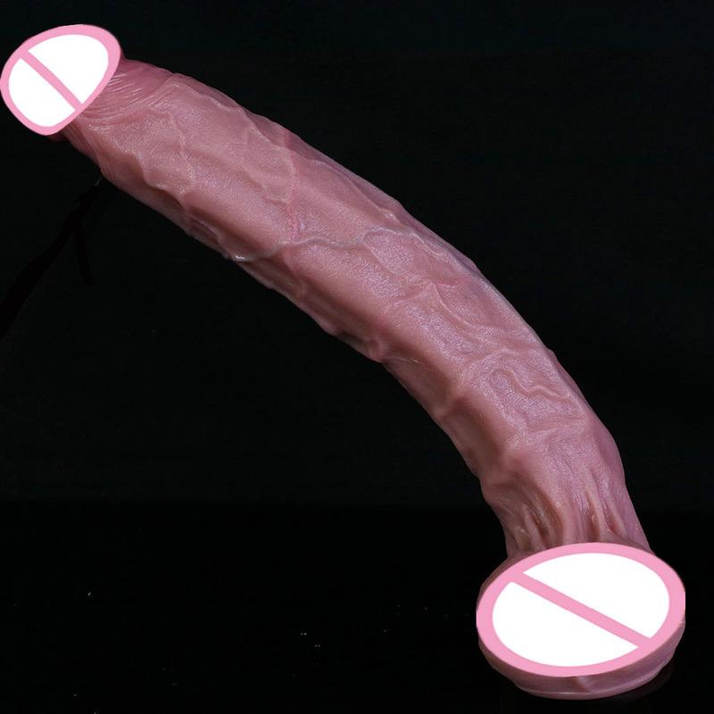 Realistic Long Dildo Black Anal Plug with Suction Cup Dildos Penis Butt Plug Sex Toys for Men Women Phallus Anal Dilator Dick