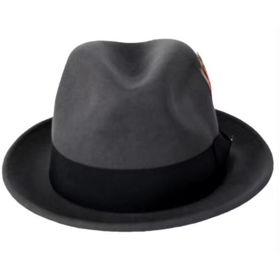 Autumn and Winter Woolen Hat British Retro Bow Decorative Top Hat Fashionable Versatile Woolen Top Hat
