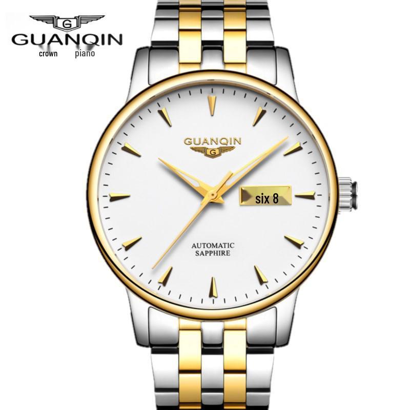 Montre Mécanique Suisse Haut de Gamme pour Homme avec Bracelet en Acier, Double Date, Conception Étanche - Nouveau Style Business Authentique