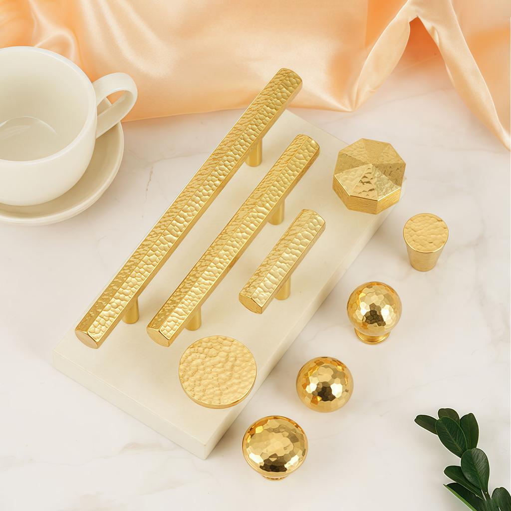 Modern Solid Brass Pull Handle Factory Furniture Door Hardware Decorative Cabinets for Kitchen & Bedroom Dresser Usage