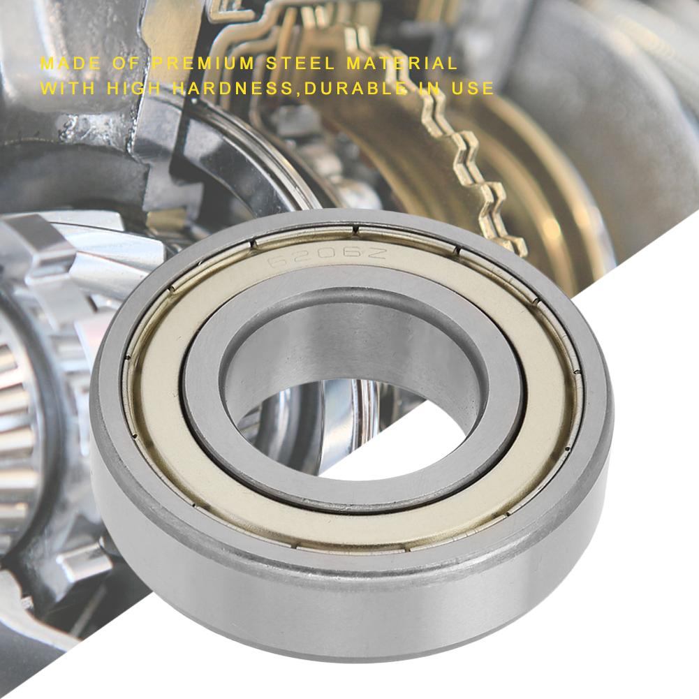 1pcs Metal Double Shielded Deep Groove Ball Bearings 30*62*16mm(6206zz)