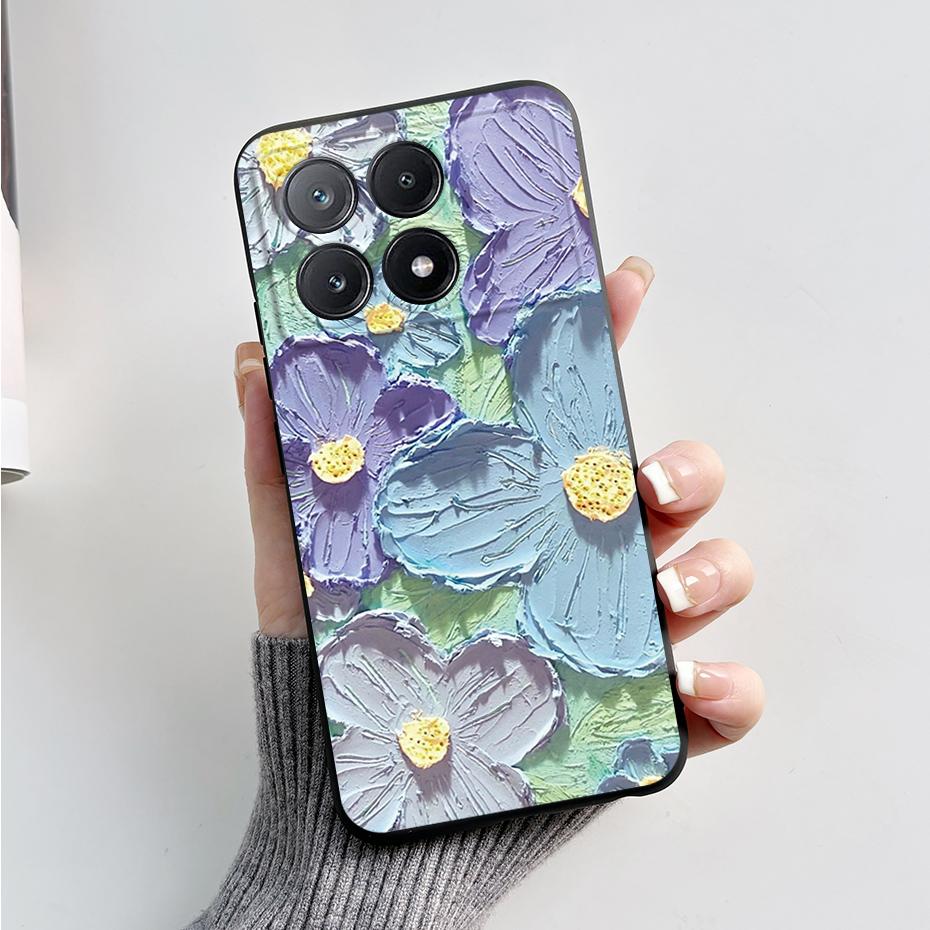 For Xiaomi Poco X6 Pro Case Stylish Painted Silicone Bumper Shockproof Phone Cases Cover Coque For Xiaomi Poco X6 Pro 5G Fundas