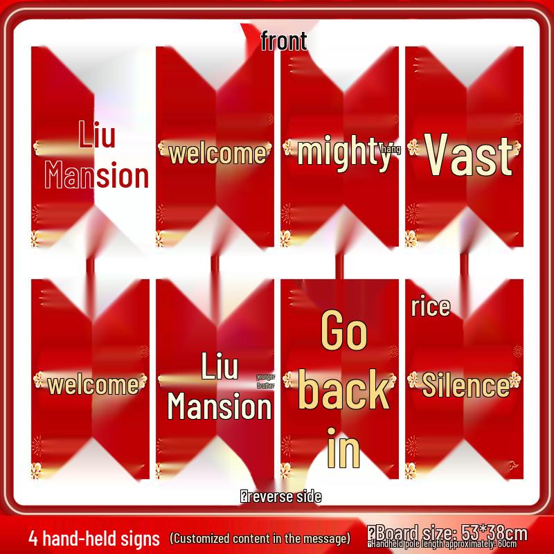 Chinese Wedding Retro Signboard: Ritualistic Sedan Chair Photo Prop for Bride Pickup