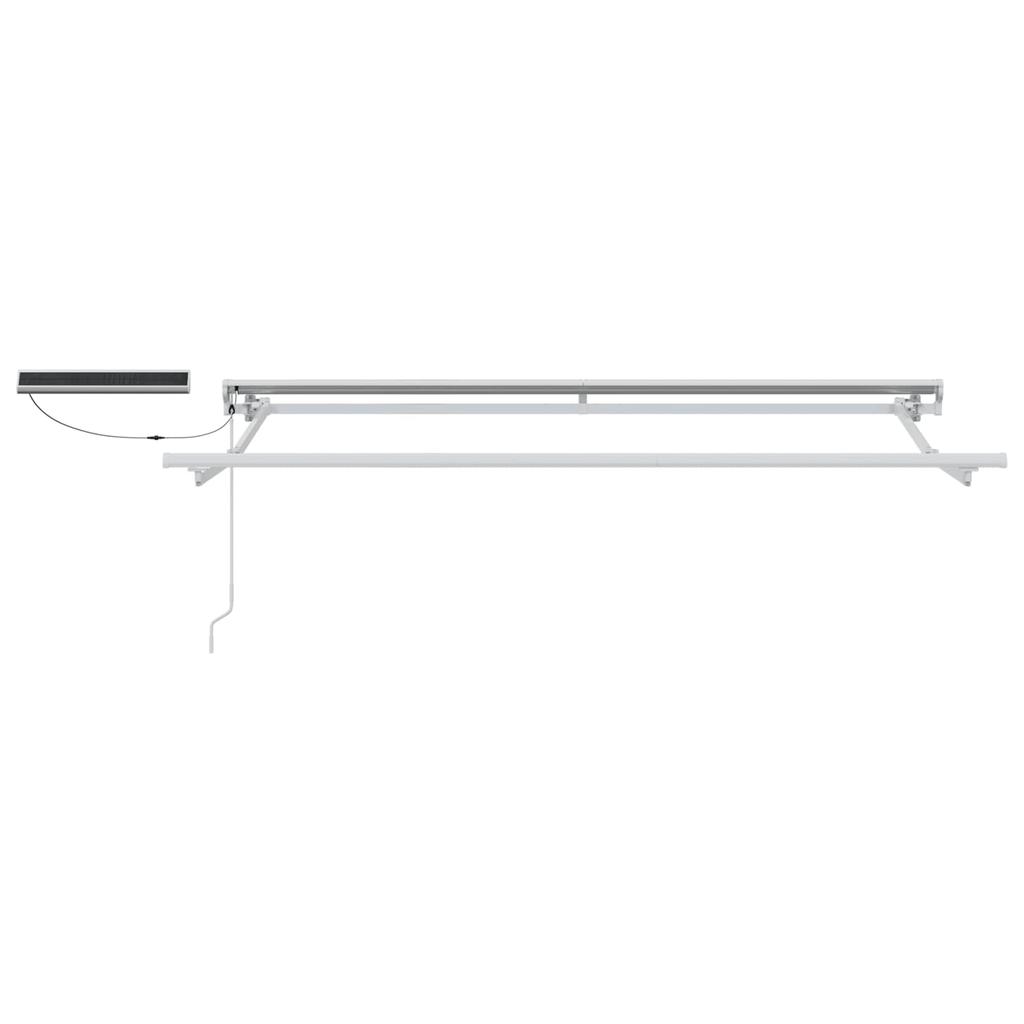 Electric Retractable Awning Burgundy Red and White 2.5 X 2 M