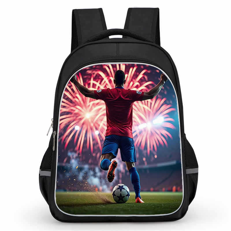Cr7 Rucksack Hochauflösender Druck Große Kapazität Multifunktion Reißverschluss Oxford Rückenschutz Leichter Rucksack