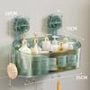 Suction Cup Storage Rack Bathroom ScarlessNo Need To Drill Holes Cosmetics Washbasin Wall-mounted Storage Box