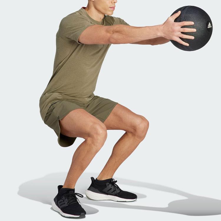 Adidas Designed For Pro Series Strength Logo Graphic Tee Men Tops Olive-Green IL1457