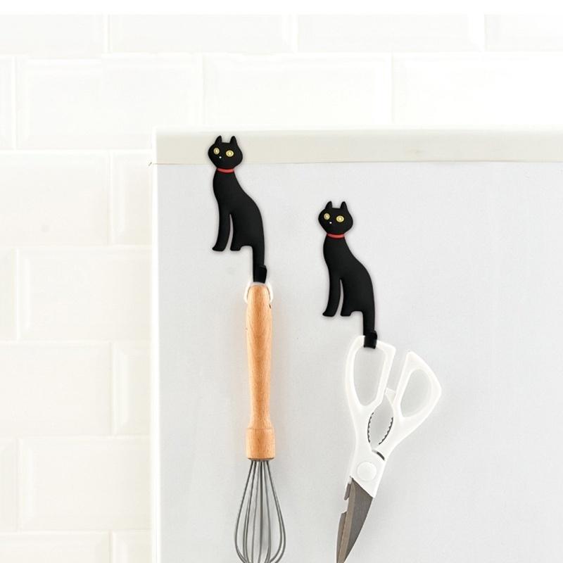 1 Stück Kreativer Magnet Niedliche Katze Wandmontage Schlüsselhaken Magnetischer Schlüsselhalter Magnetisches Regal Haken Kleiderbügel Kühl