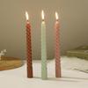 Gradient Color Threaded Long Rod Candle Home Romantic Wedding Decoration Spiral Rod Wax