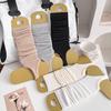 Ballet-Style Over-the-Knee Thin Summer Socks for Women - Solid Color, Calf-Slimming, Double-Needle Scrunch Design