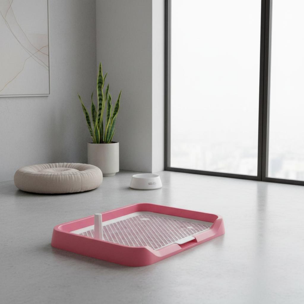 Indoor Dog Potty with Mesh Panel Easy to Clean Indoor Dog Potty Tray Puppy Training Toilet Fast Drainage Pet Supplies
