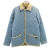 LAVENHAM Made In England Quilted Jacket 34 Blue Cotton Filling Women Used